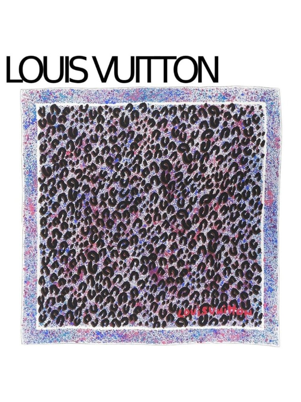 Louis Vuitton Leopard Silk Scarf Large Multicolor